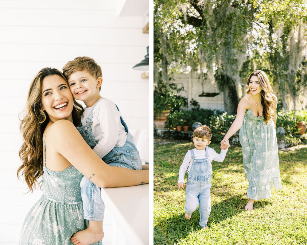 Mom and son photoshoot at The Redland Cottage