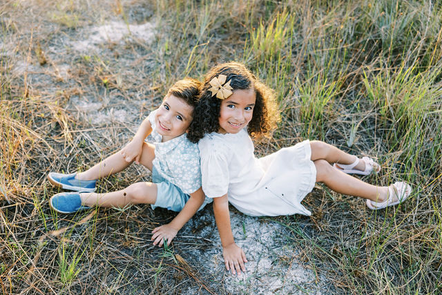 two siblings at Crestwood park in Royal Palm Beach FL